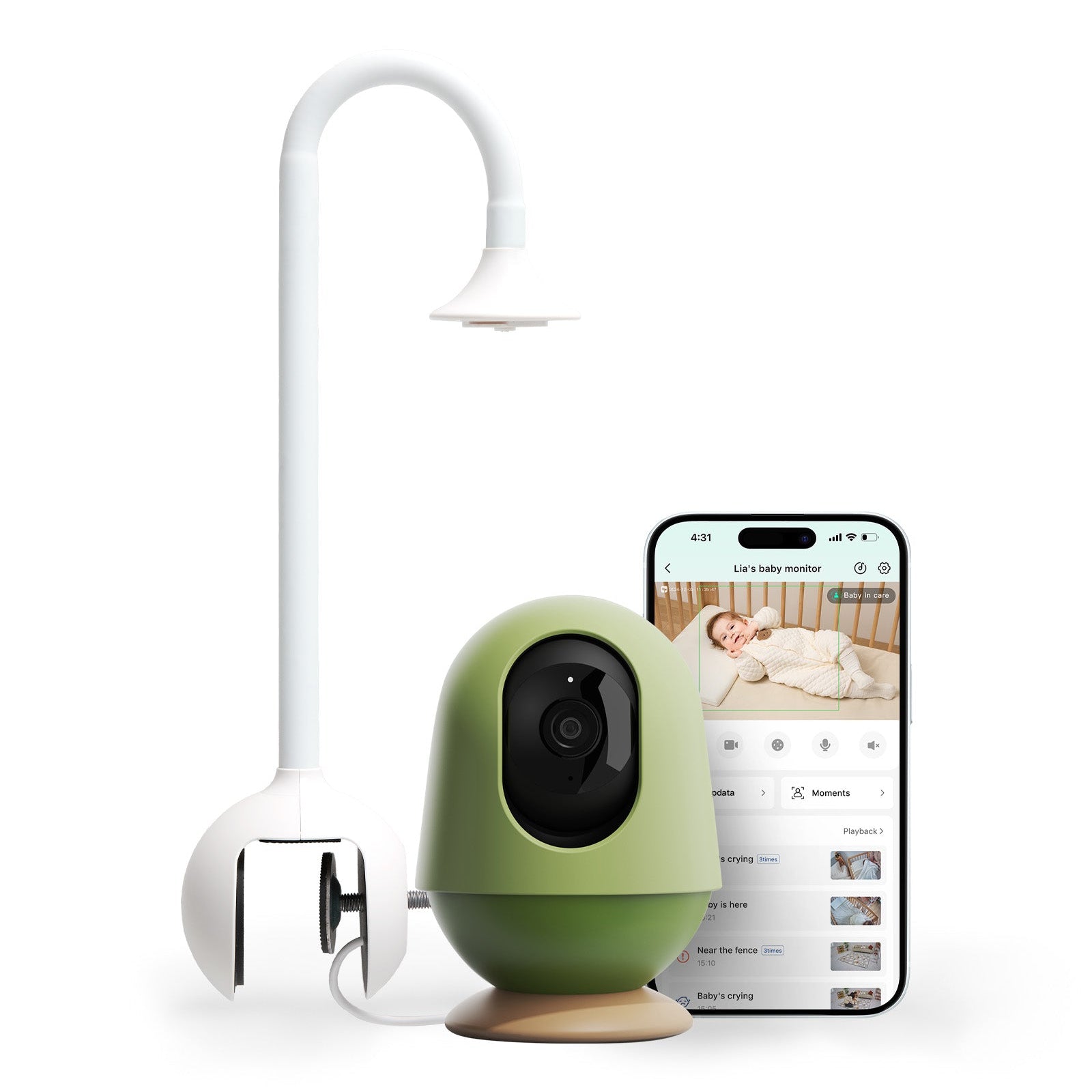 Monai Baby Monitor & Crib Mount